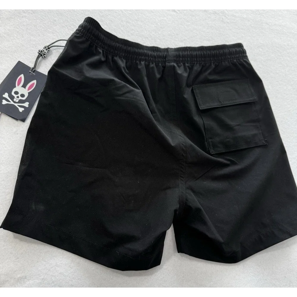 Psycho Bunny Boys Hydrochromic‎ Swim Shorts Black Size 7 / 8 NEW